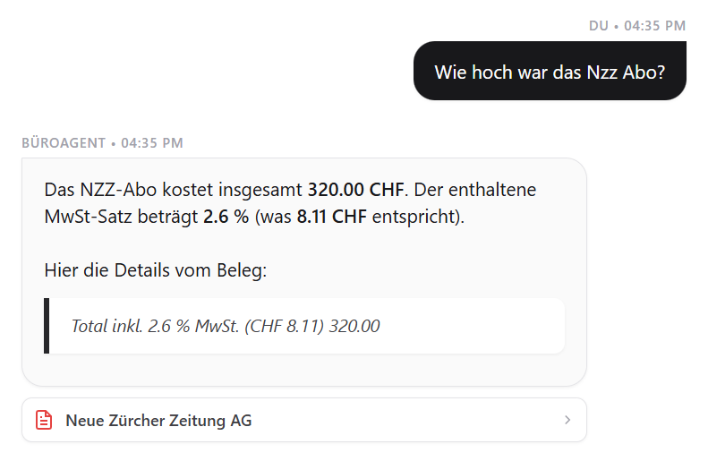 BüroAgent Split-Pane Interface: MT940 Matching